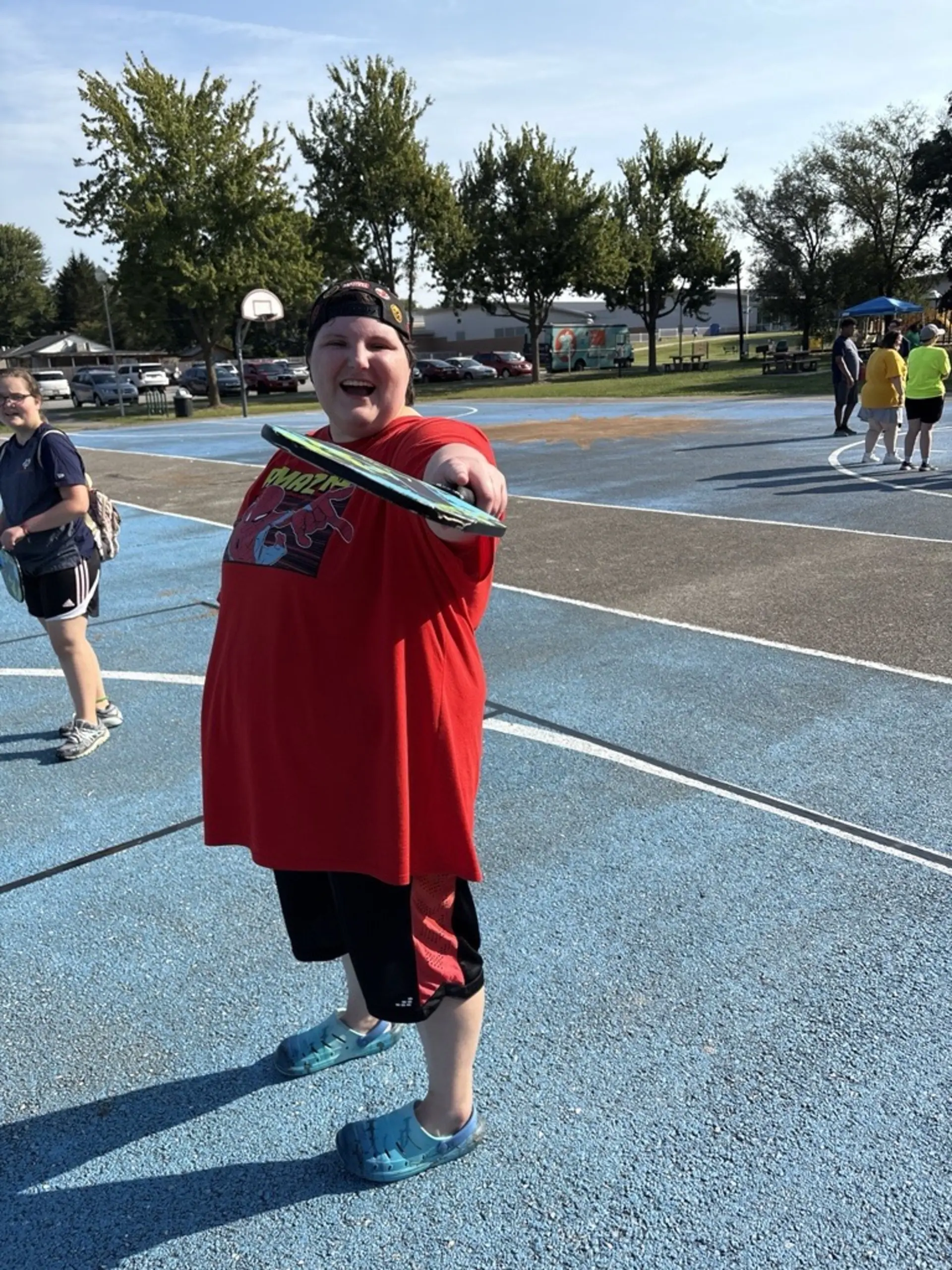 ERC client playing pickleball